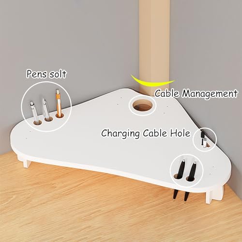Support de moniteur d'angle triangulaire avec gestion des câbles pour bureau d'étude - 5