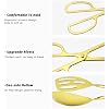 Suptizizkz 3-Piece Gold Stainless Steel Serving Tongs, Medium Size, Classic Style, Polished Finish, Dishwasher Safe, Ideal for Daily Use and Events