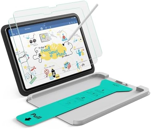 ESR 2 Stück Paper-Feel Schutzfolie für iPad Pro 13 Zoll M5/M4, 9H Härte | 2025/2024, Schreiben und Zeichnen wie auf Papier, Panzer Schutz Glas mit UltraFit Ablage, Matt Schreibfoli