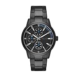 Relic Men's Kaden Quartz Watch with Stainless Steel Strap, Black, 22 (Model: ZR12623)