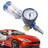 Lufttrockner für Kompressor - Wasserdichter Luftfilter zum Reinigen mit Manometer | Multifunktionales Airbrush-Zubehör, Farbsprühgerät Einstellwerkzeug für Männer