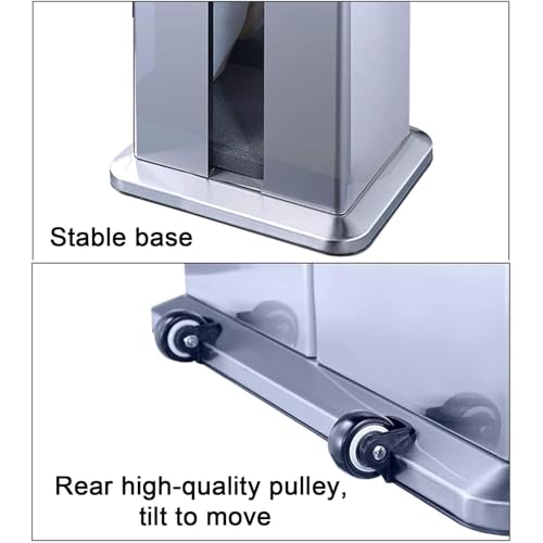 Avvolgitore automatico per ombrelli umidi, resistente supporto in acciaio inox con ruote per ingresso, include borse per ombrelli
