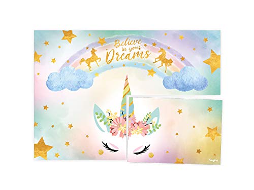 Painel 126x88cm R602 Unicornio 2 - Pacote Com 01 Un Regina Colorido