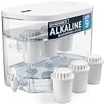 Invigorated Water Alkaline Water Filter Dispenser Machine - Countertop Water Dispenser for Kitchen or Office - 300 Gallon Water Filter Capacity - 3 x pH001 Alkaline Filter - 3.3 gal