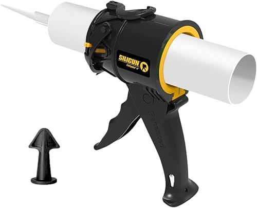Vista 9 de SILIGUN™ Gen-3 Pistola Compacta para Calafatear - Pistola de Calafateo Sin Goteo - Diseño Patentado - Marco ABS Ligero - Funciona con Todos