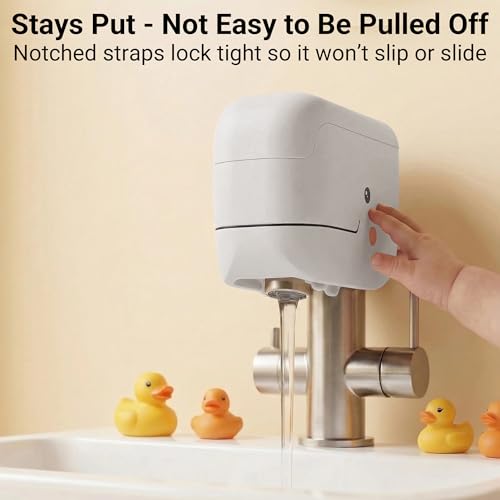Image of Adorila Whale Silicone Spout Cover for Bathtub Faucet, Adjustable Straps for Roman Tub & Deck Mount, Soft Protective Guard (Grey)