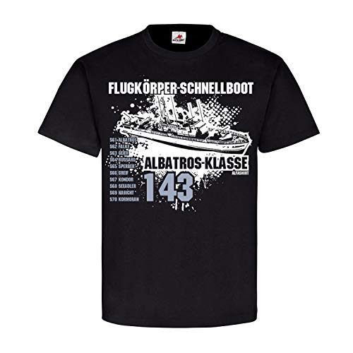 T-shirt Albatros-Klasse 143 Grande Taille Confortable Noir XXXXL