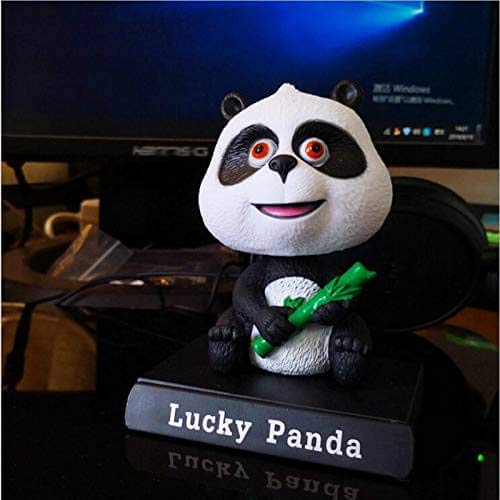 Image of Awestuffs Phone Holder Bobblehead Action Figure for Car Dashboard, Office Desk & Study Table (Pack of 1) (Panda)