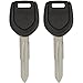 Keyless2Go New Uncut Replacement Transponder Ignition Car Key MIT12-PT (2 Pack)