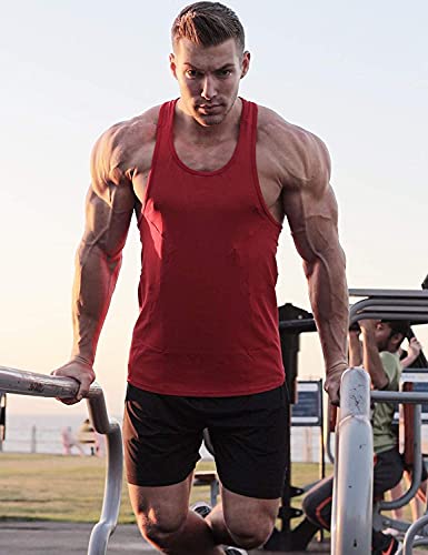 Coofandy Men's 3 Pack Workout Shorts Gym Fitted Mesh Shorts 5 Inch Active Training Bodybuilding Jogger With Pocket (Black/Army Green/Navy Blue@, X-Large) #TOP1