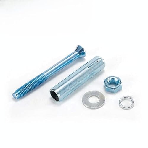 CYILIUEN 20 Stück Dehnschraube M6 x 80 mm Ankerschrauben Verzinkter Rostschutz für Wandbau Befestigen