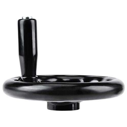 Hilitand 3 Spoke Round Hand Wheel, Electric Wood Bakelite Three Hand Wheel 12X125Mm For Lathe Milling Machine Black #TOP6