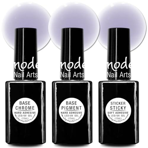 SheModern CHROME + PIGMENT + STICKY Adhesive Base Clear Gel