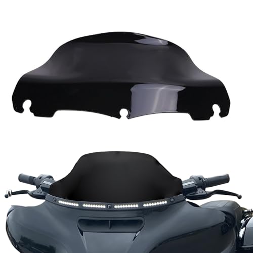 9 inch Black Wave Windshield Windscreen for Harley Electra Touring street FLHT FLHTC FLHX Tri Glide Electra Glide Street Ultra Limited 2014-2021