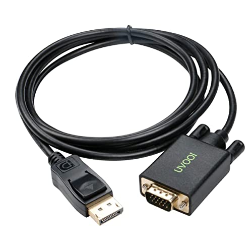 Displayport To Vga Cable 3Ft, Display-Port Dp To Vga Male Adapter Cord Gold-Plated Compatible For Dell, Hp Lenovo, Asus And More - Black #TOP6
