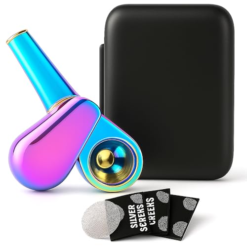 Reusable Tobacco Pipe Scraper Set, Portable Spoon-Style Wood-like Smoking Pipe With Cleaner Tamper and Black Bag-MAG