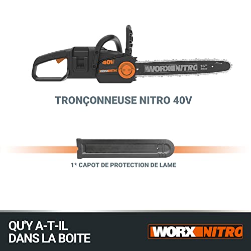 WORX Tronçonneuse Brushless sans fil 40V WG385E.9