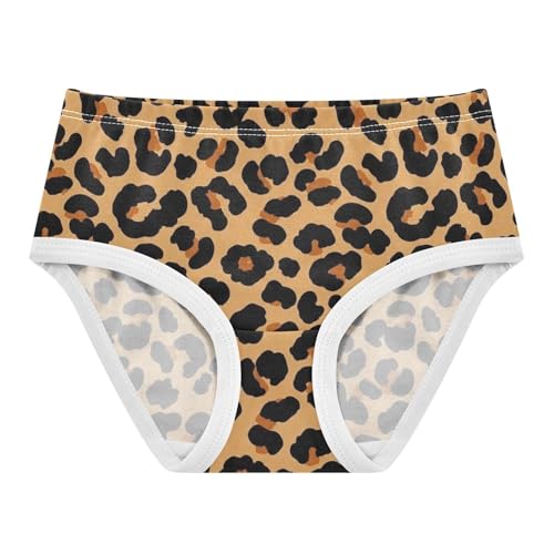 Artistic Toddler Underwear Floral 2t Cotton Panties for Girl Classic Leopard Black Spots Tan Kids Briefs Undies