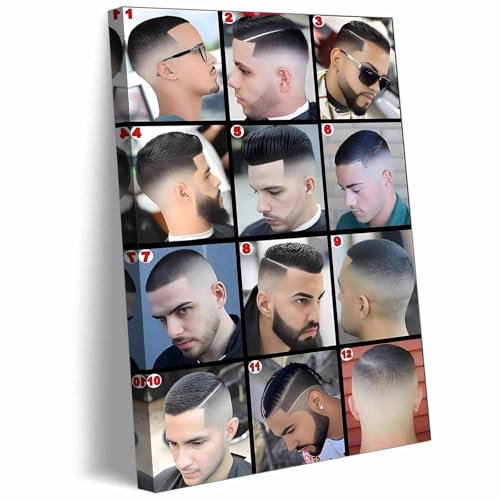 Modern Haircut Styling Posters Trendy Hair Cuts Wall Art Hairdresser