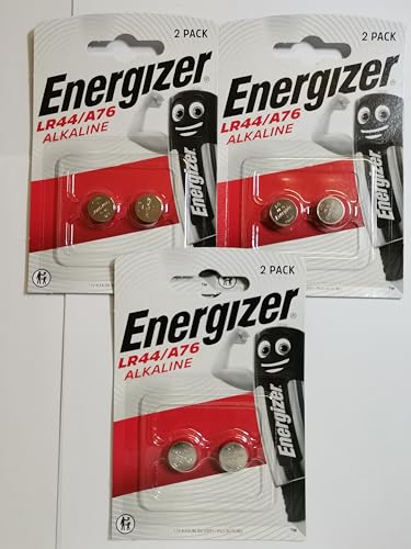 ENERGIZER Lot de 3 Blisters de 2 Piles Alcaline calculatrices/Photo A76 LR44 AG13 1,5V