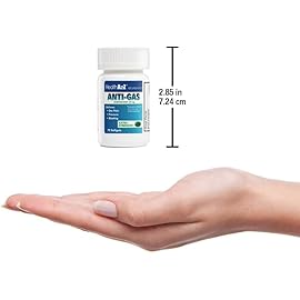 HealthA2Z Gas Relief Simethicone | 125mg | Relieves from Stomach Discomfort and Gas | Anti Flatulence | Relieves Gas Fast and Bloating (72 Counts (Pack of 1))