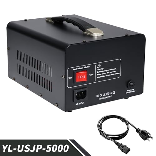 Image of Yinleader 120V to 100V US to Japan Voltage Converter Step Down /Up Transformer for Japanese Industrial or High-Power Use in US(5000W)