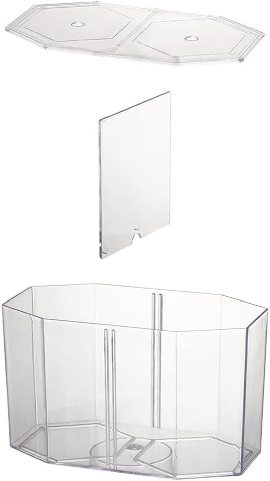 1PC Mini Clear Acrylic Fish Tank Small Betta Fish Tank Desktop Fish Bowl Decorative Goldfish Tank Aquarium Micro Landscape Box for Small