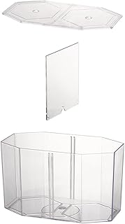 1PC Mini Clear Acrylic Fish Tank Small Betta Fish Tank Desktop Fish Bowl Decorative Goldfish Tank Aquarium Micro Landscape Box for Small Fishes
