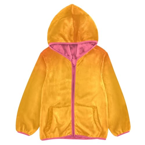 GuoChe Orange Toddler Fleece Jacket With Hood