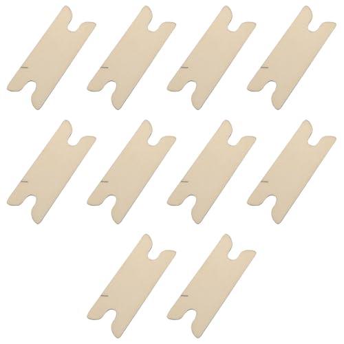 JCBIZ 10PCS 79x29mm Wooden Weaving Shuttle Making Tool Spool Suitable for Cross Stitch Embroidery DIY Crafts