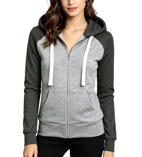 Veste de survêtement femme gris foncé pour ne plus avoir froid en taille L