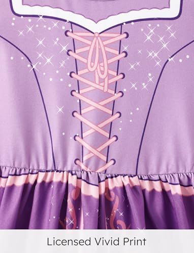 Image of Disney Frozen Elsa Princess Minnie Mouse Stitch Toddler Girl Dresses 2 Pack Short Ruffle Sleeve Costume Set Outfit 2-13 Years
