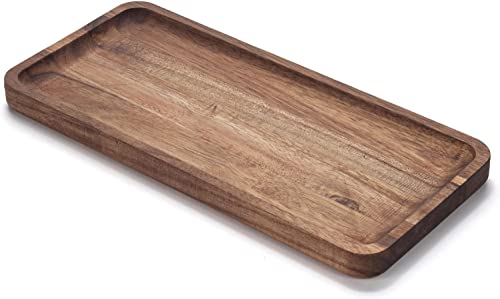 Image of Woodland Dreams Wooden Serving Platter /Tray, Handmade Multipurpose Coffee, Tea, Snacks, Breakfast, Food Platter, Modern Design Tray, Rectangular Platter for Home & Kitchen, 10X5 Inch, 1 Pcs