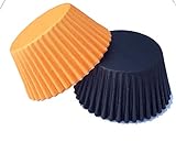 12 naranja y 12 negro excelente calidad para magdalenas/Cupcake Muffin de Cases- excelente calidad.