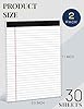 Legal Pads 8.5 x 11 White Note Pads 8.5 x 11 In 2 Pack Notepads 8.5 x 11 Writing Pads of Paper 8.5 x 11 Legal Notepads Wide Ruled White Lined Paper Pads 8.5 x 11 30 Sheets Per Legal Note Pads 8.5 x 11