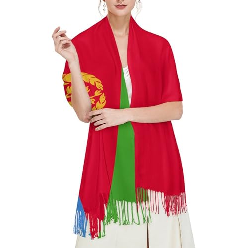 Tassel Scarves for Women,Patriotic Theme Flag Pattern Long Shawl Wraps Scarf Warm Printed Scarfs for Winter Fall-1-22