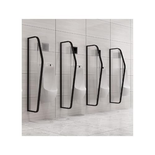 HUFIREHU ParticióN De Urinario ParticióN De Inodoro para Urinario Separador De Urinarios Montaje En Pared para Hombres Urinario Privacidad para El Hogar, Hotel(Titanium Black)