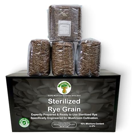 MycoHaus Mushroom Growing Kit | Sterilized Rye Grain | Magic Indoor Grow Bags for Mushrooms | Shroom Home Cultivation Magic Supplies | Without Spores | Without Injection Ports | 1 Pound (6 Pack) Cover