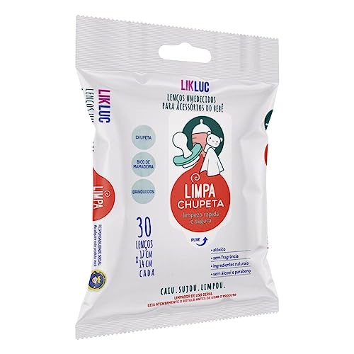 Likluc, Limpa Chupeta lenços umedecidos higienizadores, Branco, Tamanho único Likluc, Limpa Chupeta lenços umedecidos higienizadores, Branco, Tamanho único