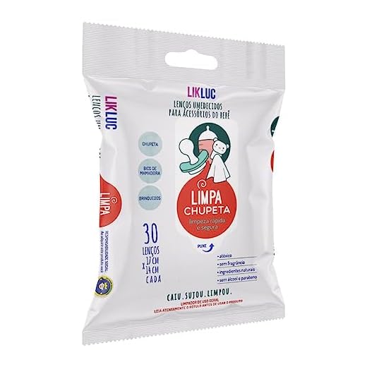 Likluc, Limpa Chupeta lenços umedecidos higienizadores, Branco, Tamanho único