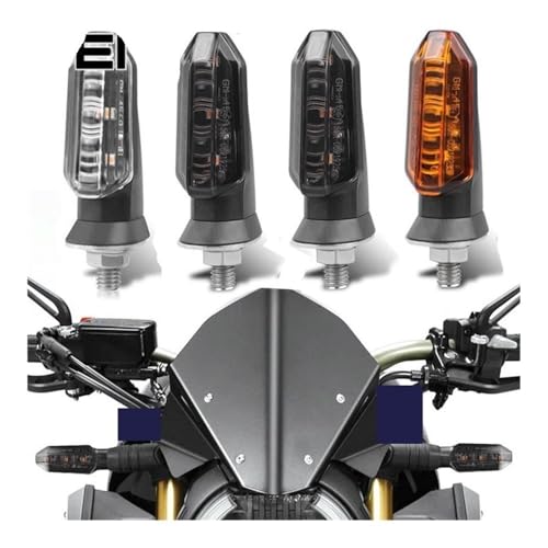 Intermitentes de moto para luces señal luz intermitente ámbar de 12V y 8mm de rosca 2