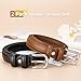 Alphyly Neries 2 Pack Leather Belts for Women Trendy, Women's Belts for Jeans Pants Dresses with Silver Buckle, Black and Brown, Fits Waist Size 33-37”