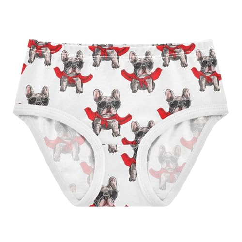 Joisal Flower Toddler Underwear Floral 2t Cotton Cute Panties Girl Cool French Bulldog White Briefs Kids Undies