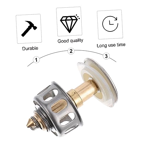 Tapón rebote para desagüe Angoily 2 piezas acero inoxidable miniatura 3