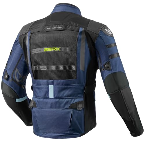 Blouson textile moto Berik Absolute Zero RX noir bleu taille 50