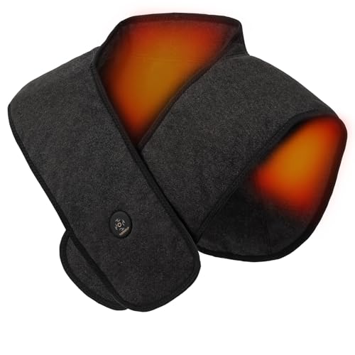 Thermrup Coussin chauffant infrarouge lointain - Fonctionne avec batterie - Pour le cou et les épaules - Avec 3 niveaux de température (M)