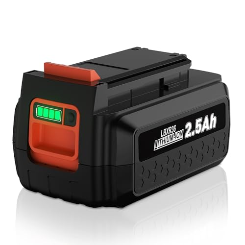 36V 2500mAh Akku für Black und Decker, Powtree LBXR36 für Black Decker Akku 36V BL20362 BL2536...