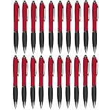 50x Kugelschreiber Rot Set Kulis blauschreibend Großraummine Druckmechanismus