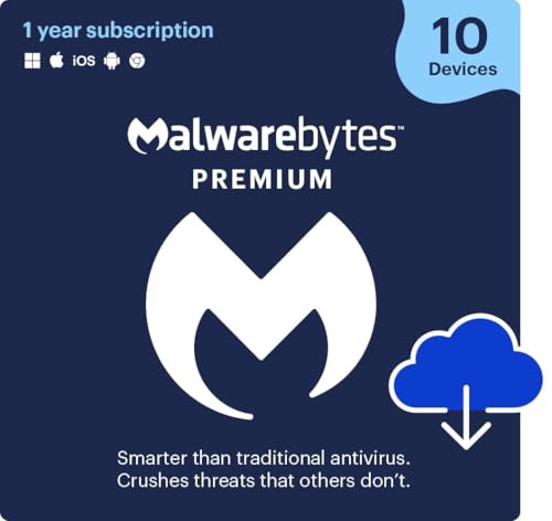 Malwarebytes Premium | 1 Year, 10 Device |...