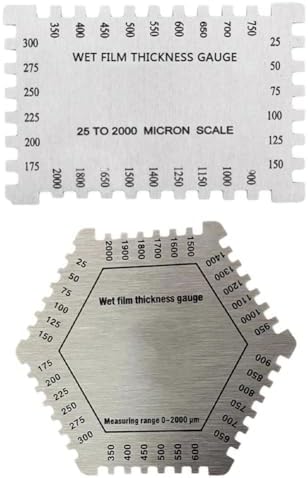 Altıgen ve Kare Islak Film Tarak Ölçer Islak Boya Kaplamalarının ve Yapıştırıcıların Doğru Ölçümü için Paslanmaz Çelikten Yapılmıştır (Kare Tip) - Görsel 7